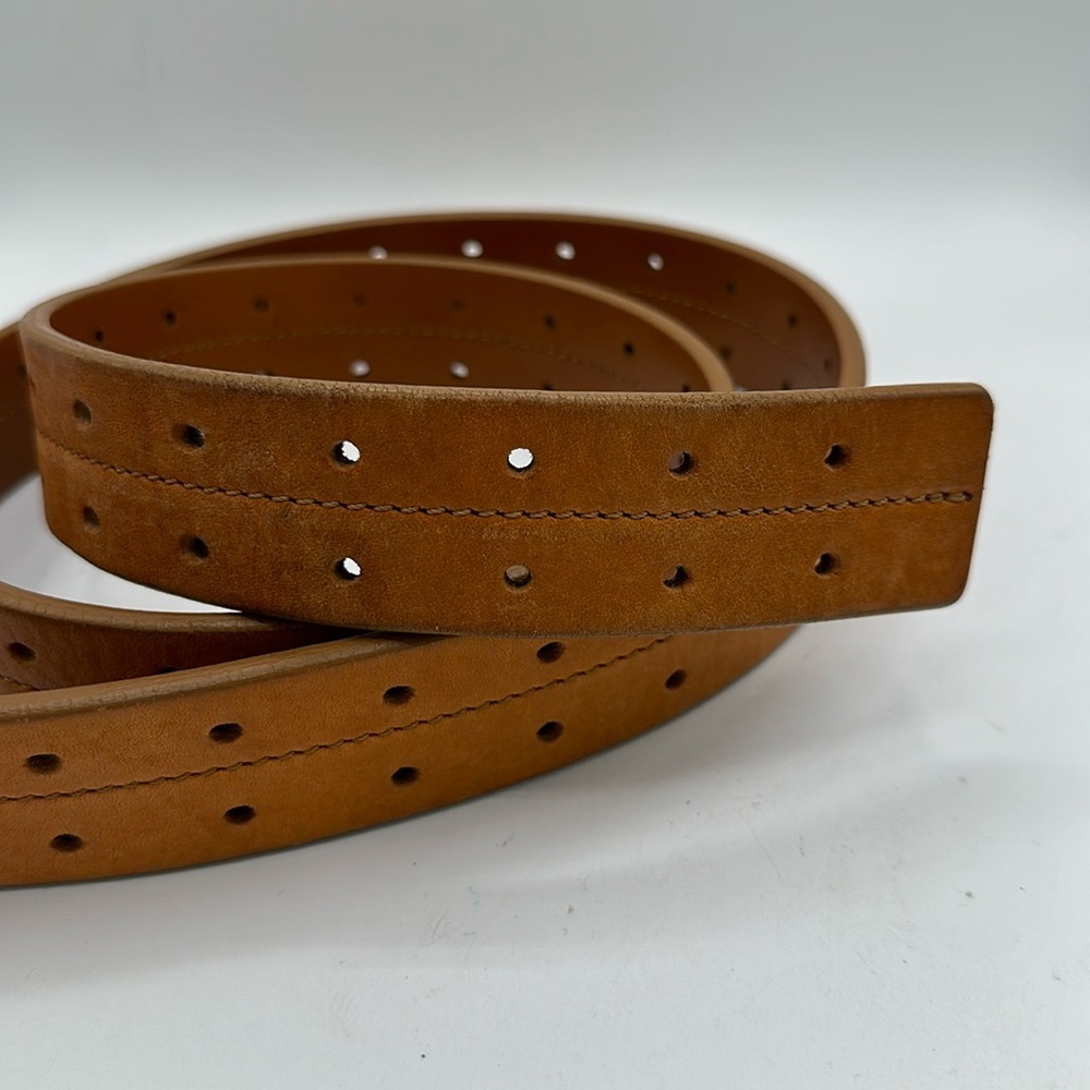 Shinola Detroit rare two-prong tan leather belt, size 42 - Picture 5 of 9